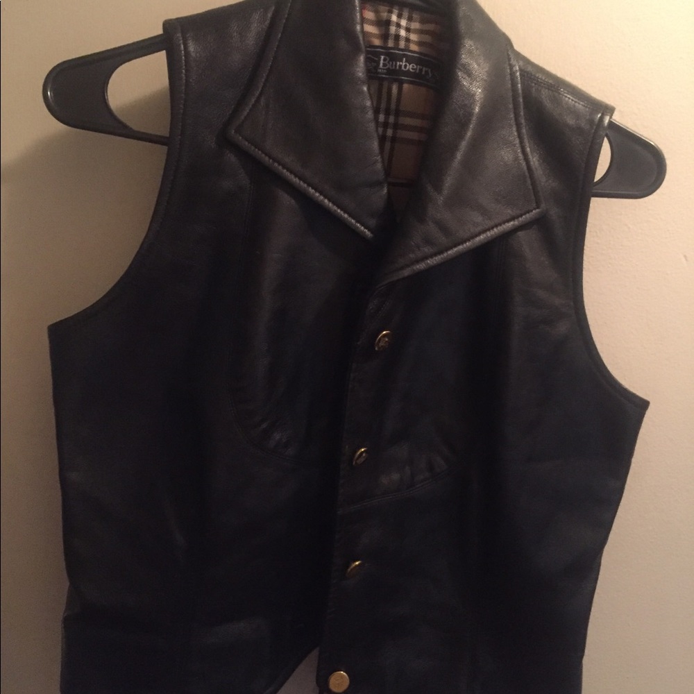 Burberry leather vest